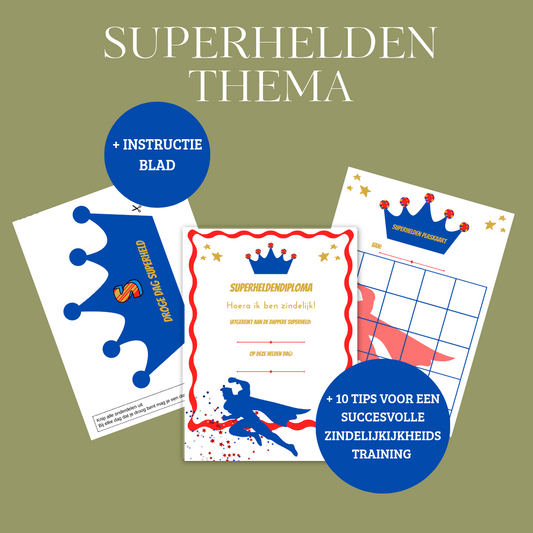 Zindelijkheidstraining| Pakket Superheld | Printen